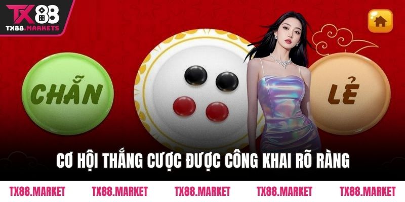 Cơ hội thắng cược được công khai rõ ràng