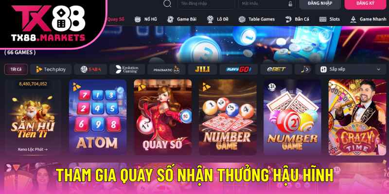 Tham gia quay số nhận thưởng hậu hĩnh